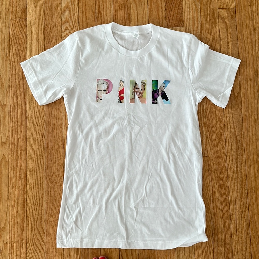 P!nk white small shirt